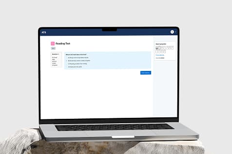 Adaptive Testing System admin dashboard screen