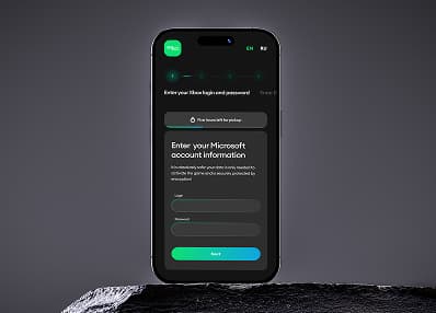 EXXO mobile checkout form screen