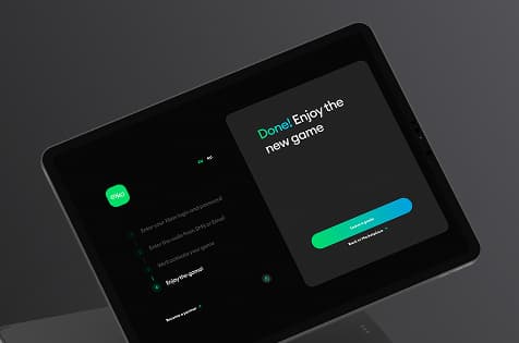 EXXO tablet order success screen
