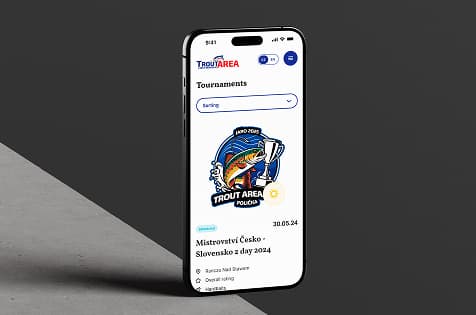 Troutarea tournament overview screen shown on a phone