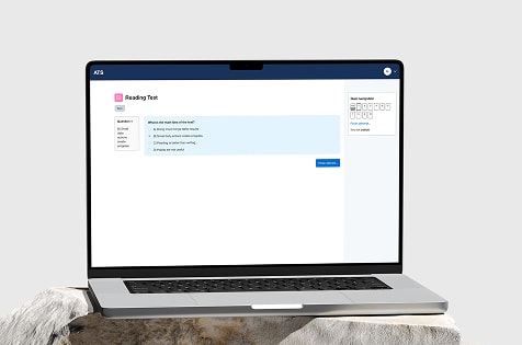 Adaptive Testing System admin dashboard screen