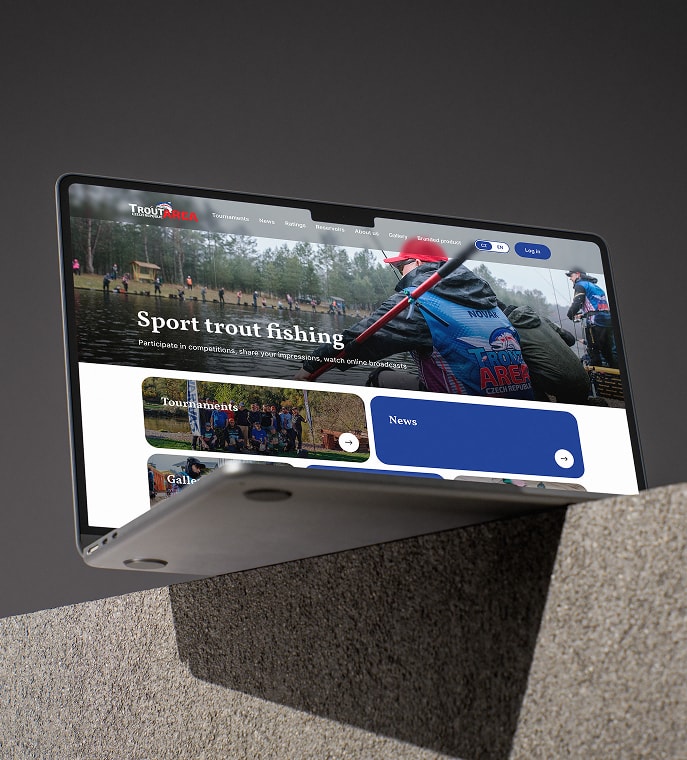 Troutarea platform shown across tablet and product interface renders