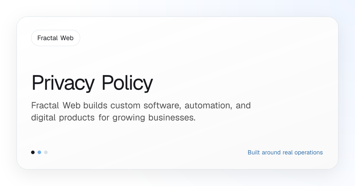 Privacy Policy | Fractal Web
